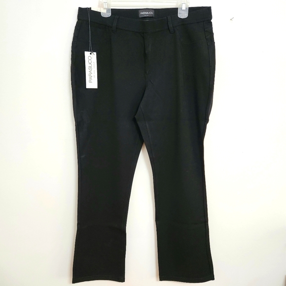 Parasuco • Black Rayon Straight Leg Pants, size 16, NEW - Picture 1 of 4